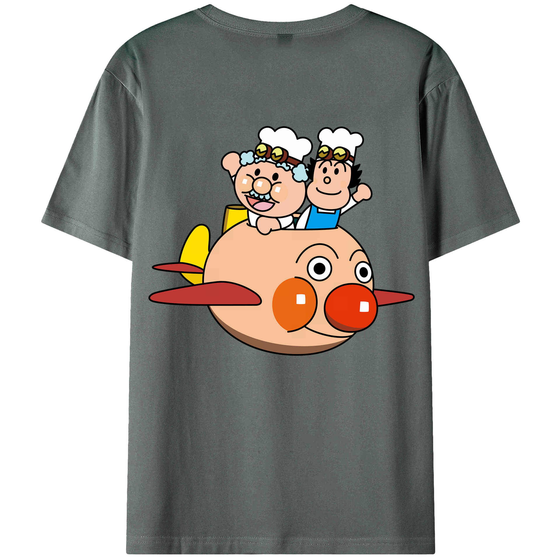 （画像用） アンパンマン Anpanman 綿100％ メンズ半袖Tシャツ（バックプリント） 通気性